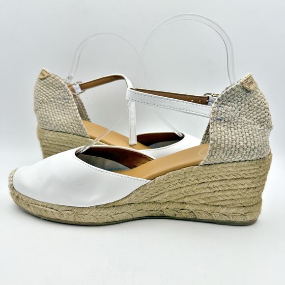 Toni Pons Womens Costa 5 Wedge Heel EU 41 US 10 White Nappa Leather FLAWS - Picture 7 of 14